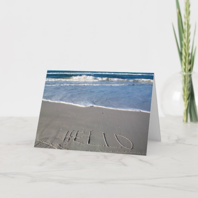 Cartão Hello From The Beach (Frente)