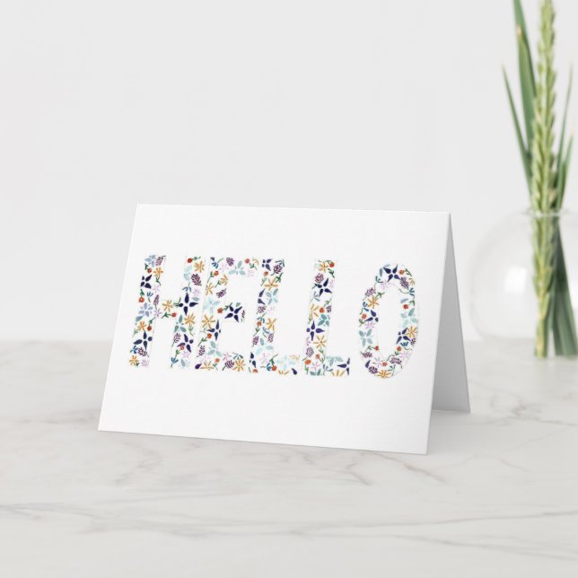 Cartão "HELLO" Greeting Card (Frente)