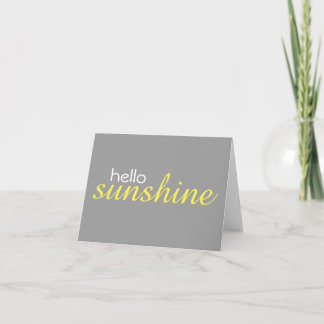 Cartão "Hello Sunshine" (blank inside) Notecards