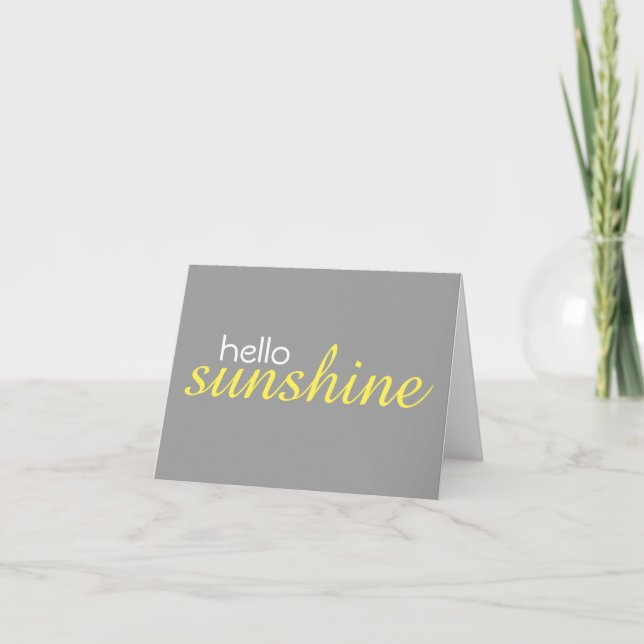 Cartão "Hello Sunshine" (blank inside) Notecards (Frente)