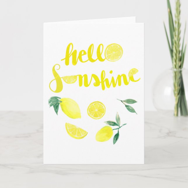 Cartão Hello Sunshine Lemons Greeting Card (Frente)