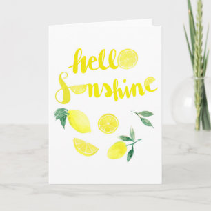 Cartão Hello Sunshine Lemons Greeting Card
