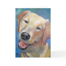Hello, Yellow! Lab Art Greeting Card