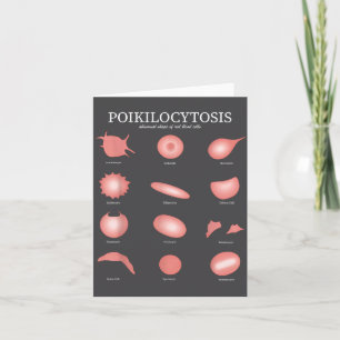 Cartão Hematologia Laboratório de Células Vermelhas do Sa
