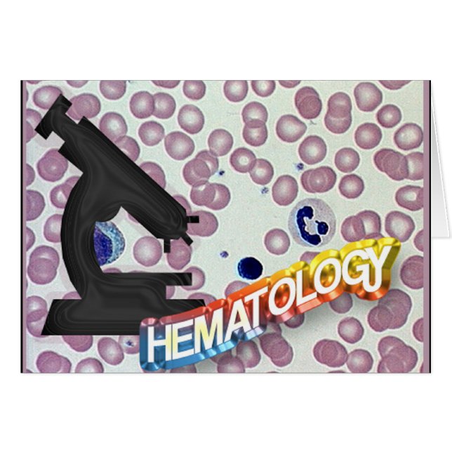 Cartão HEMATOLOGIA - tecnologia médica - laboratório (Frente Horizontal)