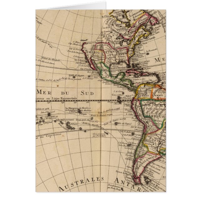 Cartão Hemisfério ocidental 3 (Frente)