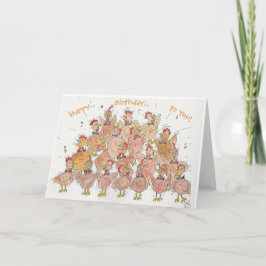 Cartão Hen Choir Happy Birthday