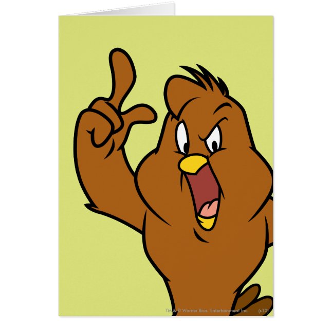 Cartão Henery Hawk Yelling (Frente)