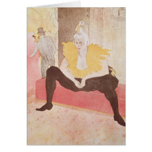 Cartão Henri de Toulouse-Lautrec o Clowness Cha-U-Kao