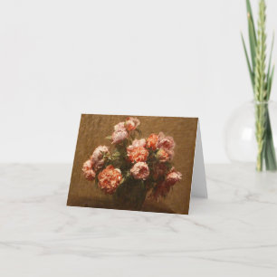 Cartão Henri Fantin-Latour Vase of Peonies Note Card