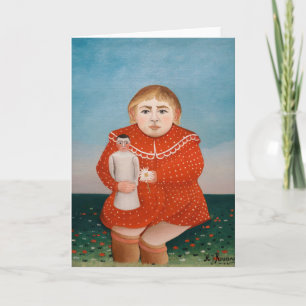 Cartão Henri Rousseau - Criança com uma Boneca