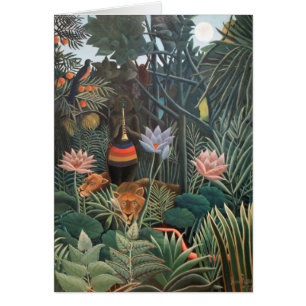 Cartão Henri Rousseau O Surrealismo das flores da selva d