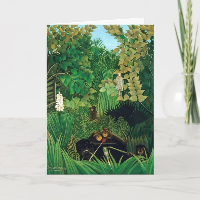 Cartão Henri Rousseau - Os Jesters Feliz (Frente)