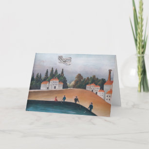 Cartão Henri Rousseau - Os Pescadores e o Biplano