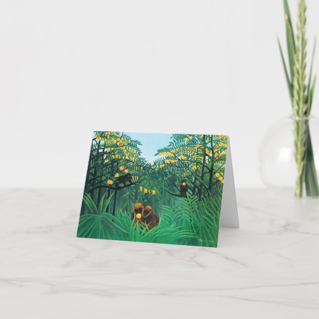 Cartão Henri Rousseau The Tropics (Frente)