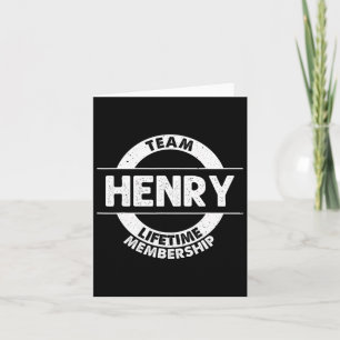 Cartão Henry Gift Funny Surname Family Tree Birthday Reun