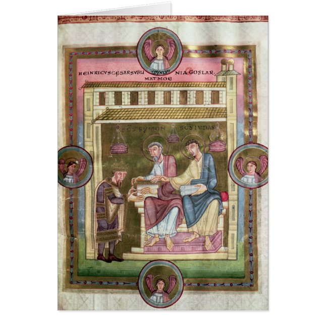 Cartão Henry III com os apóstolos Simon e Jude (Frente)