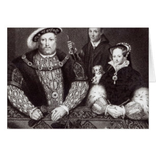Cartão Henry VIII, sua filha Rainha Mary
