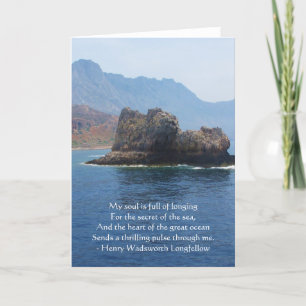 Cartão Henry Wadsworth Longfellow Spiritual Quote