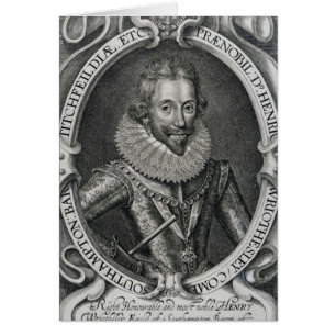 Cartão Henry Wriothesley, ó conde de Southampton, 1617
