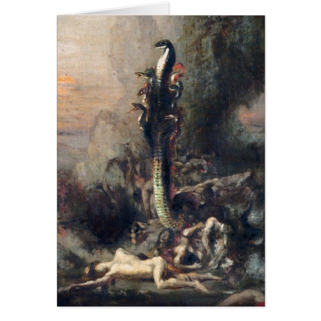 Cartão Hercules e o Hydra de Lernaean (Frente)