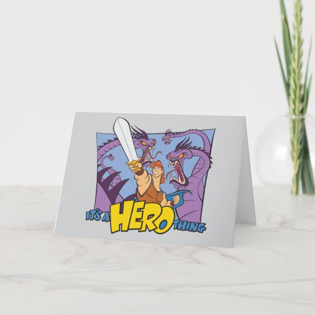 Cartão Hercules vs Hydra - It's a HERO Thing Card (Frente)