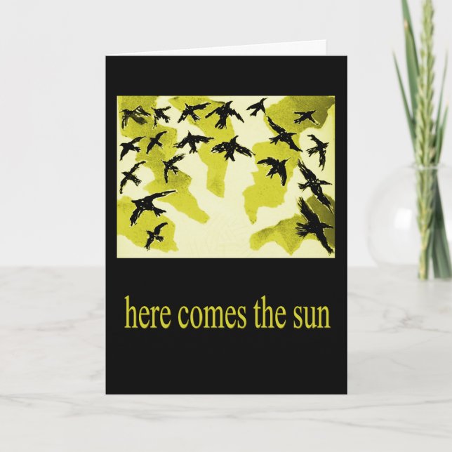 Cartão here comes the sun-card (Frente)