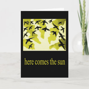 Cartão here comes the sun-card