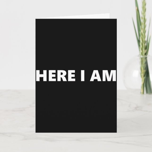 Cartão Here I Am Send Me Isaiah 6_8 Christian Faith Bible (Frente)