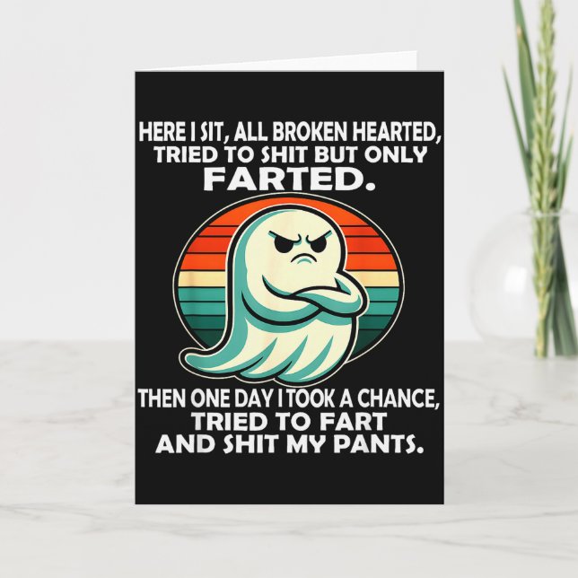 Cartão Here I Sit All Broken Hearted Tried To But Only Fa (Frente)