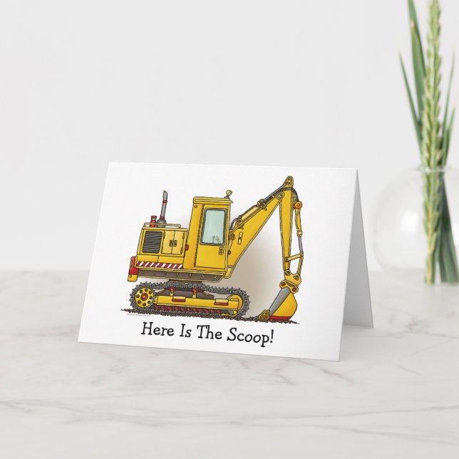 Cartão Here Is The Scoop Digger Shovel Note Card (Frente)