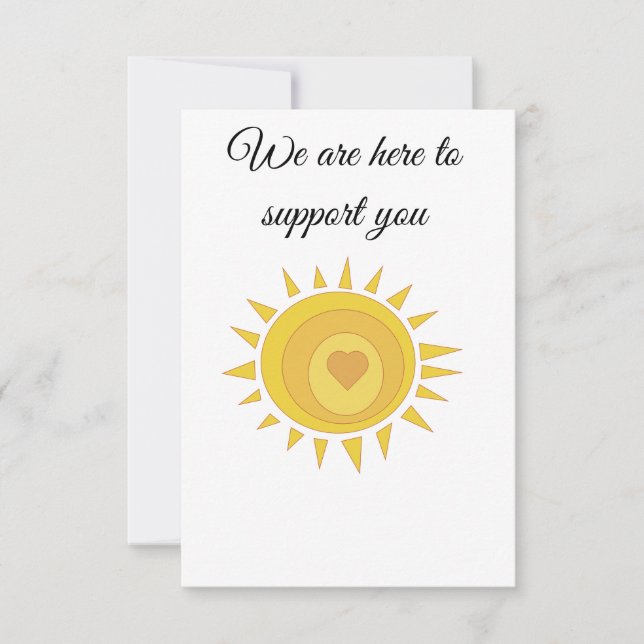 Cartão Here to support card (Frente)