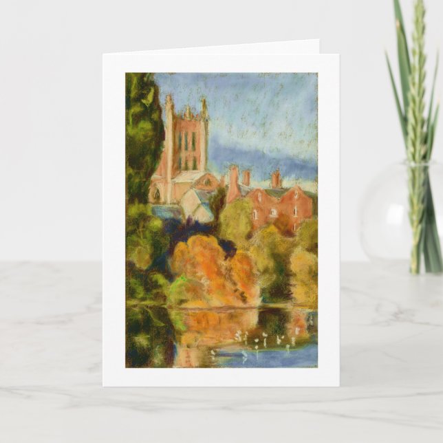 Cartão Hereford Cathedral Blank Greeting Card (Frente)