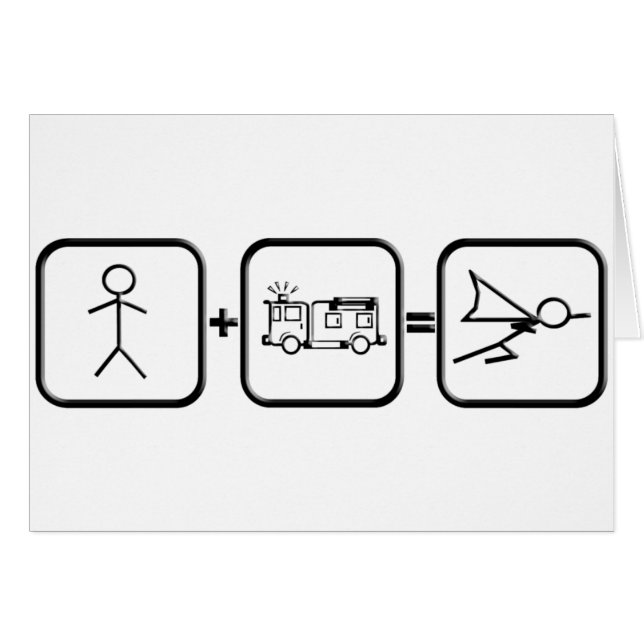 Cartão Herói do bombeiro (Frente Horizontal)