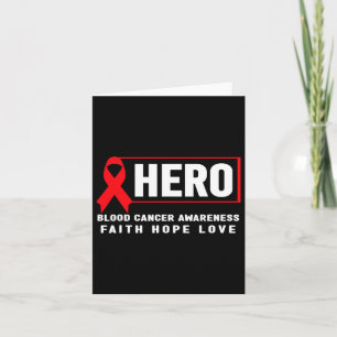 Cartão Herói do Cancer Sanguíneo - Cancer Sanguíneo da Fi