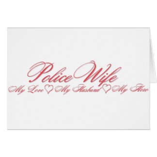 Cartão Herói do marido do polícia