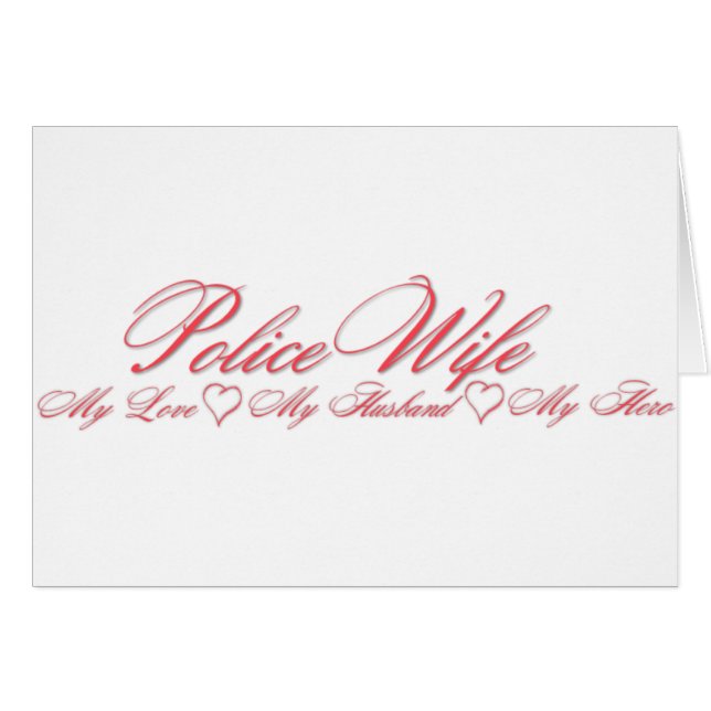 Cartão Herói do marido do polícia (Frente Horizontal)