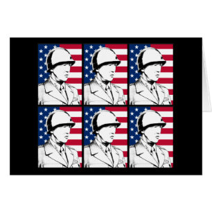 Cartão Herói militar - general Patton