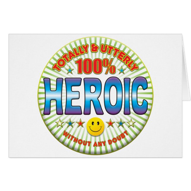 Cartão Heróico totalmente (Frente Horizontal)