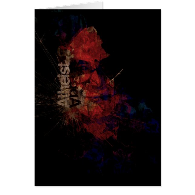 Cartão Heróis ateus Richard Dawkins (Frente)