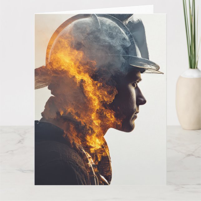 Cartão Hero's Spark: Bombeiro Obrigado e Apreciação (Frente)