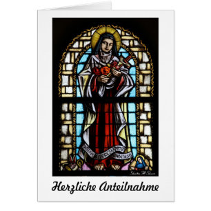 Cartão Herzliche Anteilnahme Karte