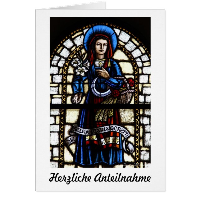 Cartão Herzliche Anteilnahme Karte (Frente)