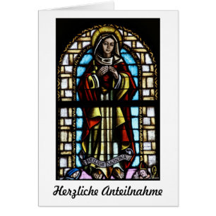 Cartão Herzliche Anteilnahme Karte