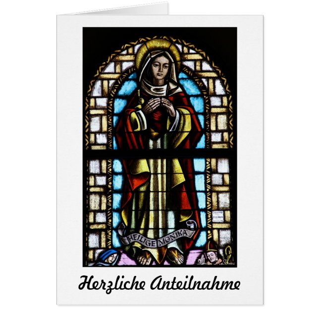 Cartão Herzliche Anteilnahme Karte (Frente)