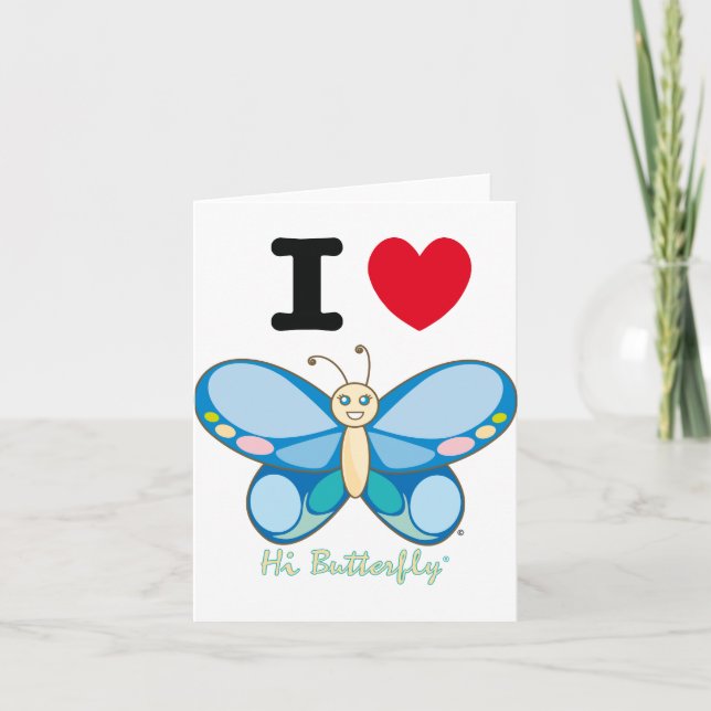 Cartão Hi Butterfly® Note Card (Frente)