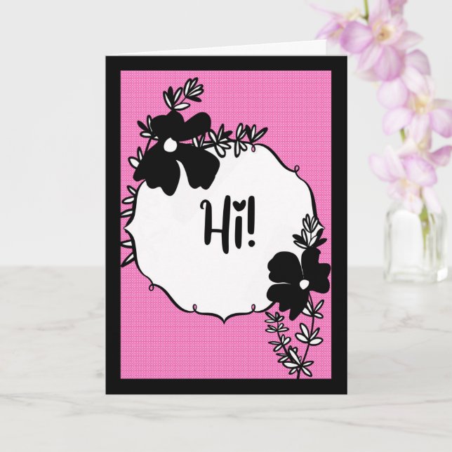 Cartão Hi There! – Bright Floral Hello Card (Orquídea)