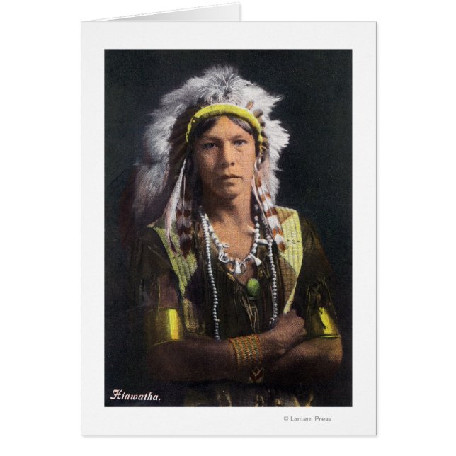 Cartão Hiawatha Portrait (Frente)
