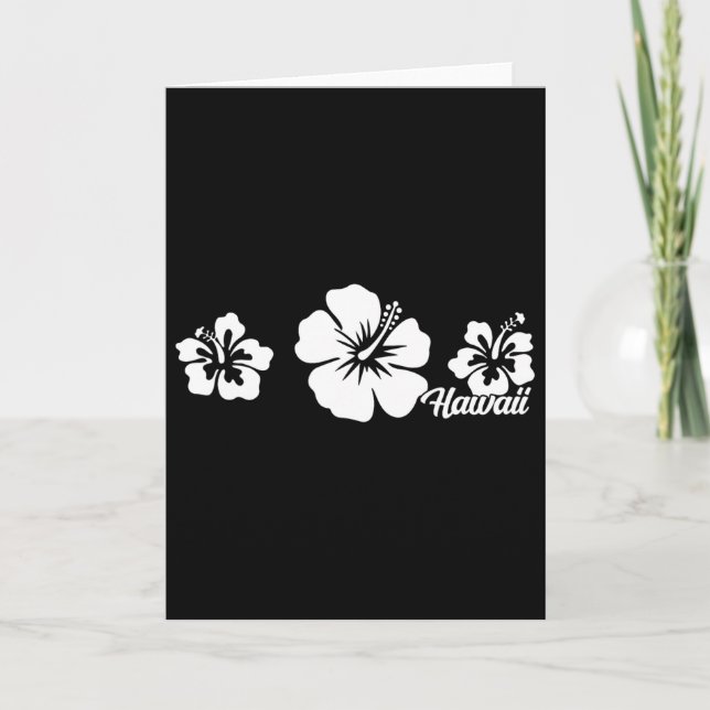 Cartão Hibiscus Flower Hawaii Aloha Hawaiian Islands Beac (Frente)