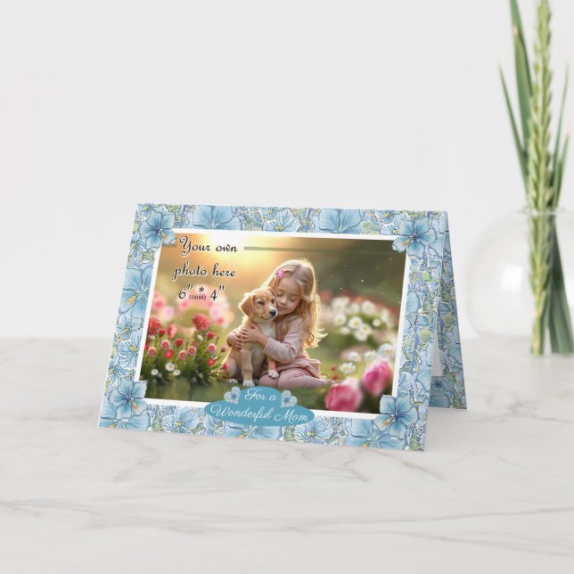 Cartão Hibiscus & lace TURQUOISE (Frente)